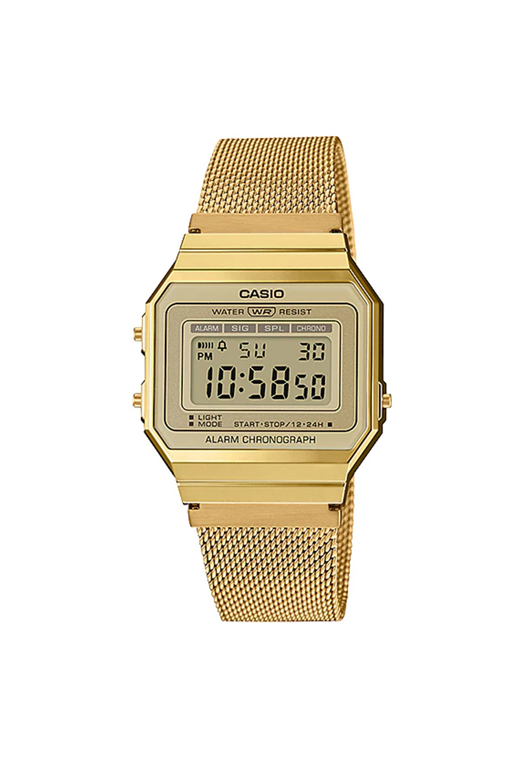 Casio Gold Vintage Digital Mesh Watch (A700WMG-9A)