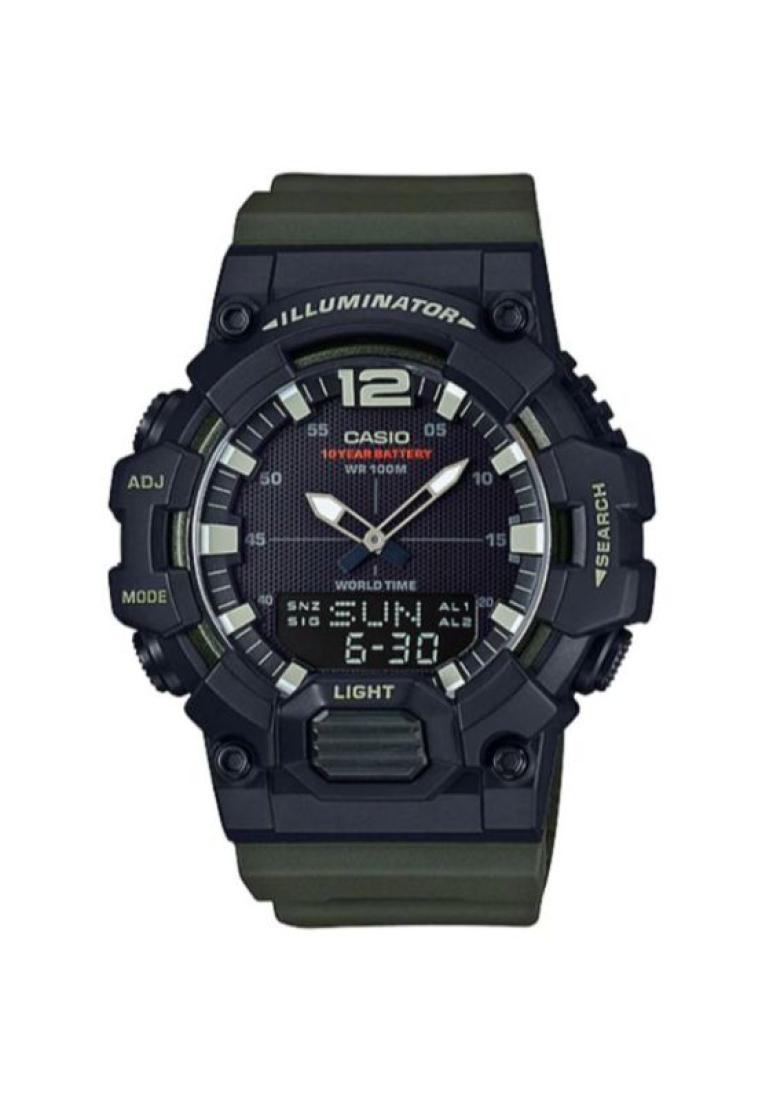Casio Men's Analog-Digital Watch HDC-700-3AV Army Green Resin Band Sport Watch