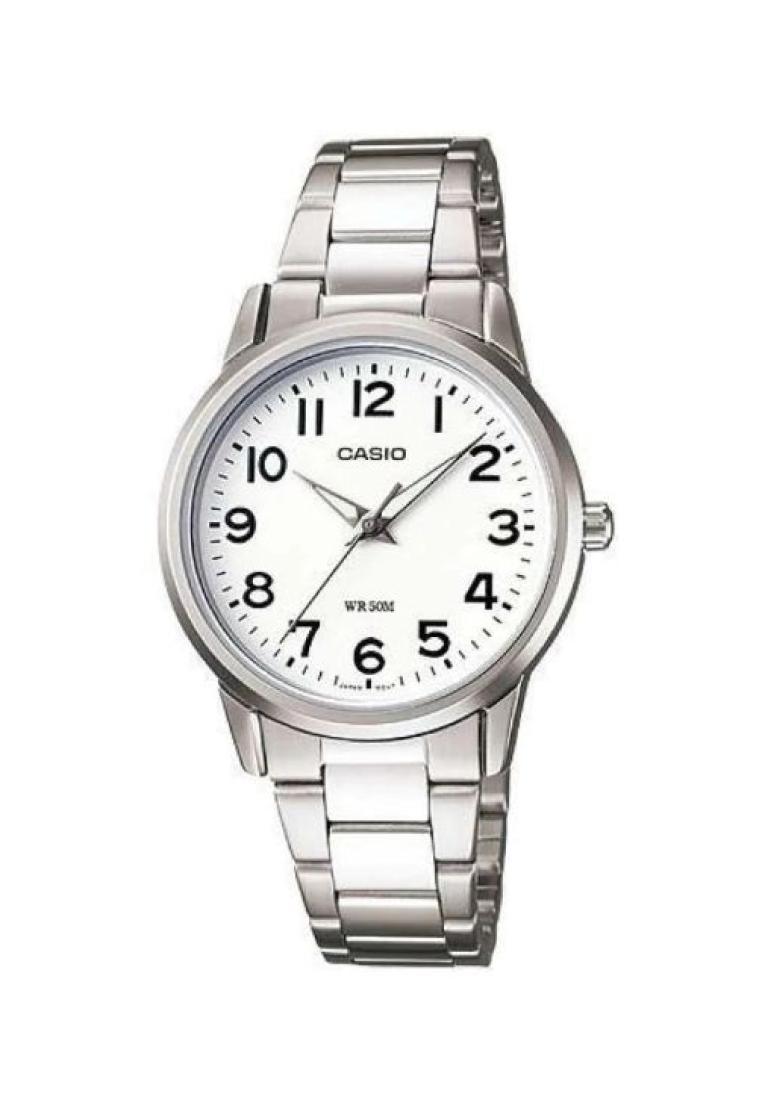 Casio Women's Analog Watch LTP-1303D-7BV Silver Stainless Steel Band Watch for ladies