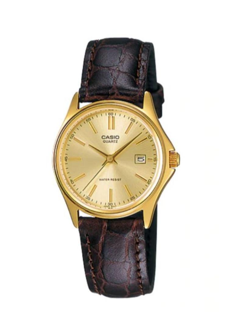 Casio Women' Analog Watch LTP-1183Q-9A Brown Genuine Leather Band Watch for ladies