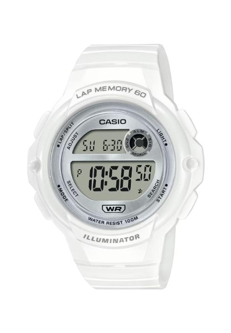 CASIO Casio Women's Digital Watch LWS-1200H-7A1 White Resin Strap Women Sport Watch