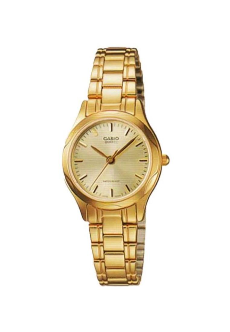 Casio Women's Analog Watch LTP-1275G-9A Gold Stainless Steel Band Watch for ladies