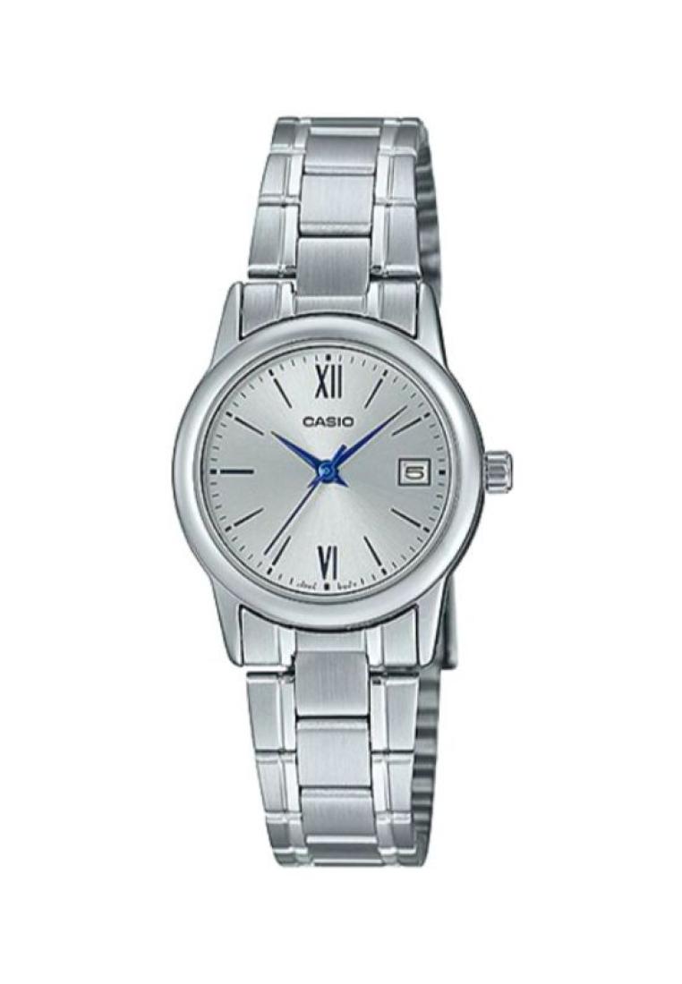 CASIO Casio Women's Analog LTP-V002D-7B3 Silver Stainless Steel Watch