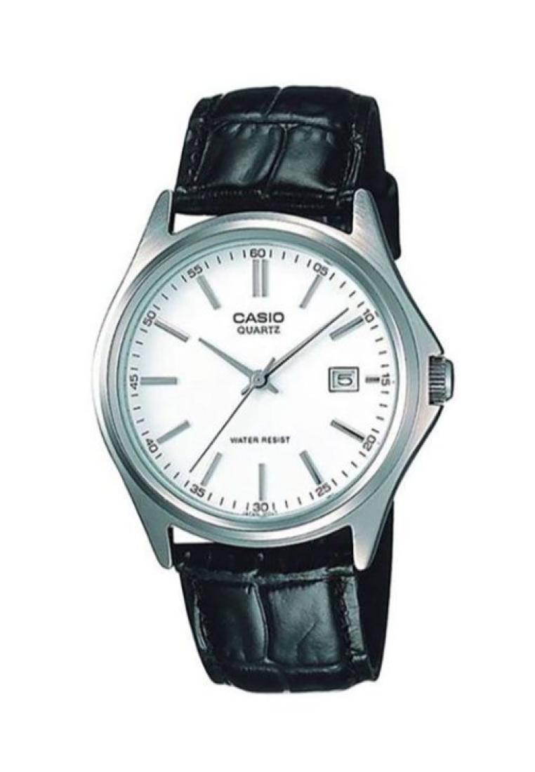 Casio Men's Analog MTP-1183E-7A Black Genuine leather Band Watch