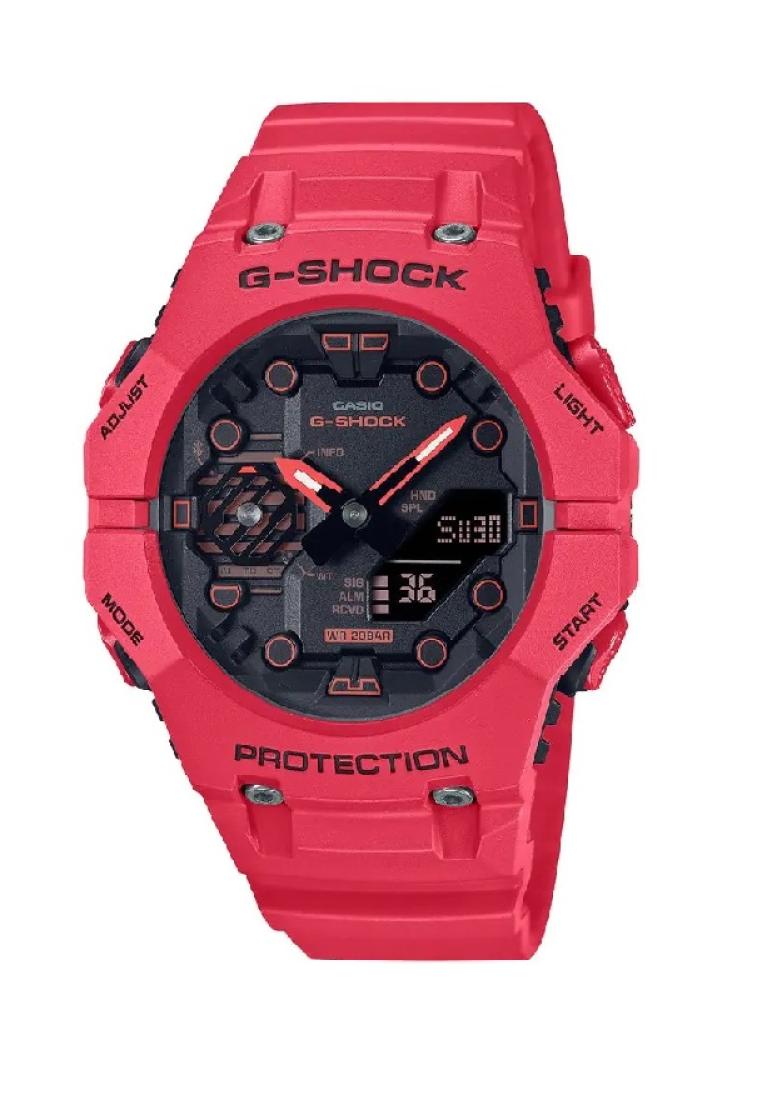 Casio G-Shock Red Analog Digital Resin Strap Watch For Men GA-B001-4ADR