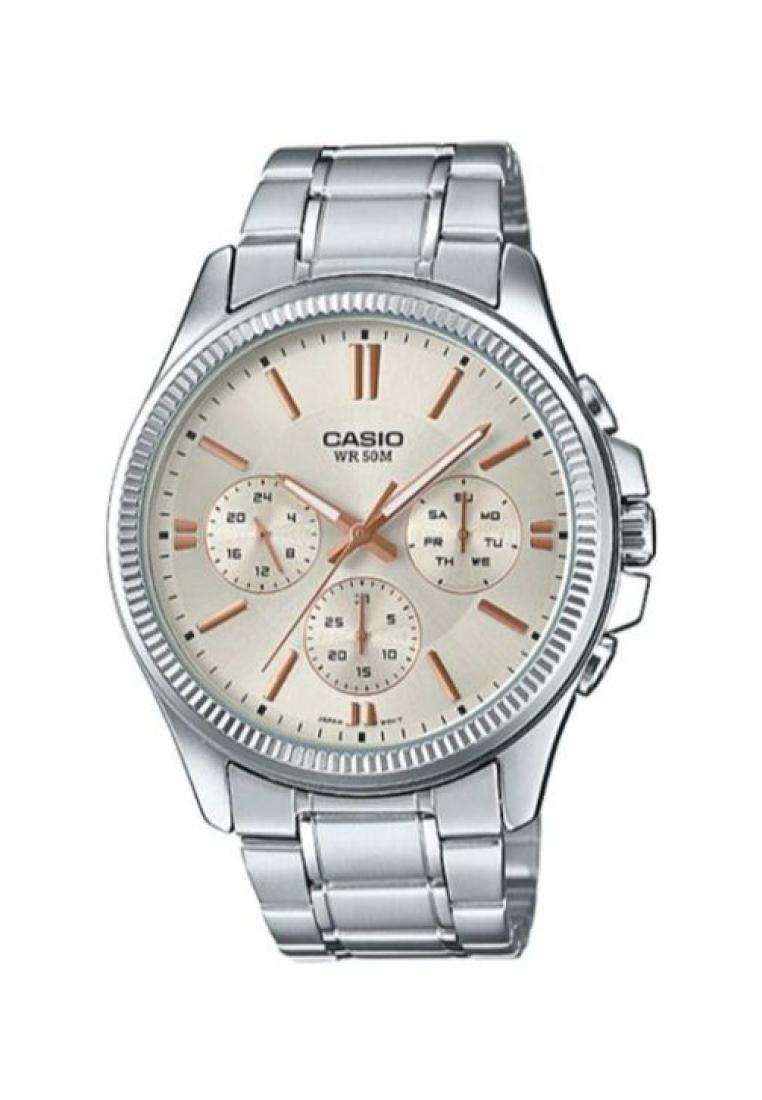 Casio Watches Casio Men's Analog MTP-1375D-7A2V Stainless Steel Band Casual Watch