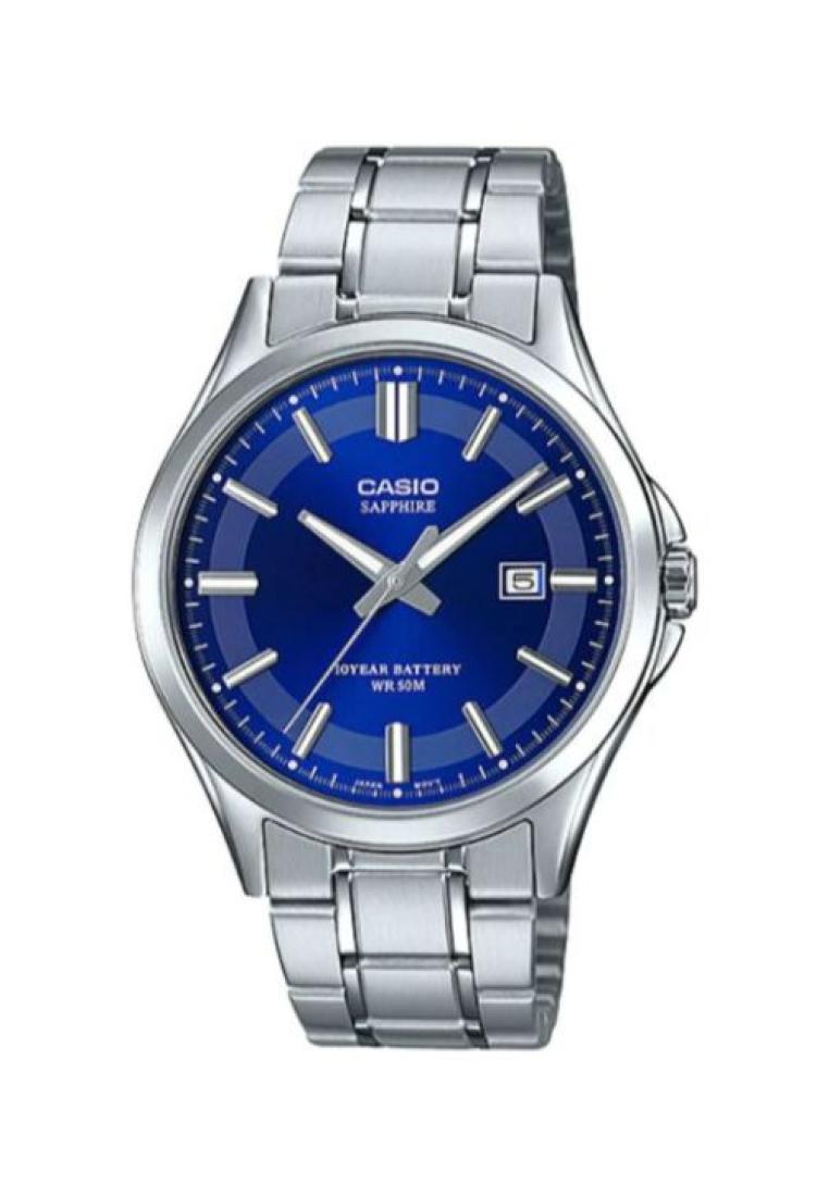 Casio Watches Casio Men's Analog Watch MTS-100D-2AV Stainless Steel Band Casual Watch