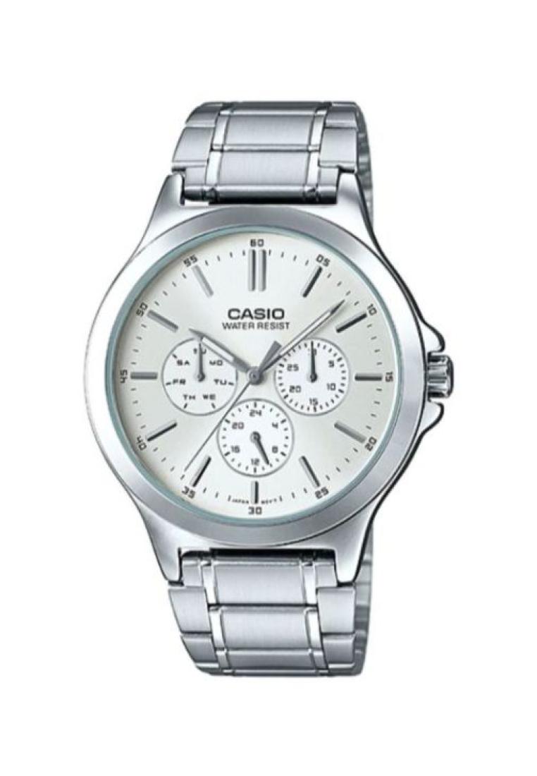 Casio Watches Casio Men's Analog Watch MTP-V300D-7A Multi-Hands Stainless Steel Watch