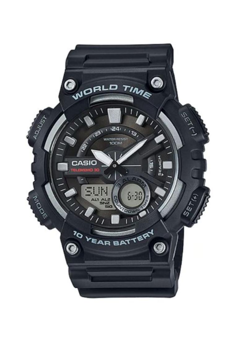 Casio Watches Casio Men's Analog-Digital Watch AEQ-110W-1AV Black Resin Band Sport Watch
