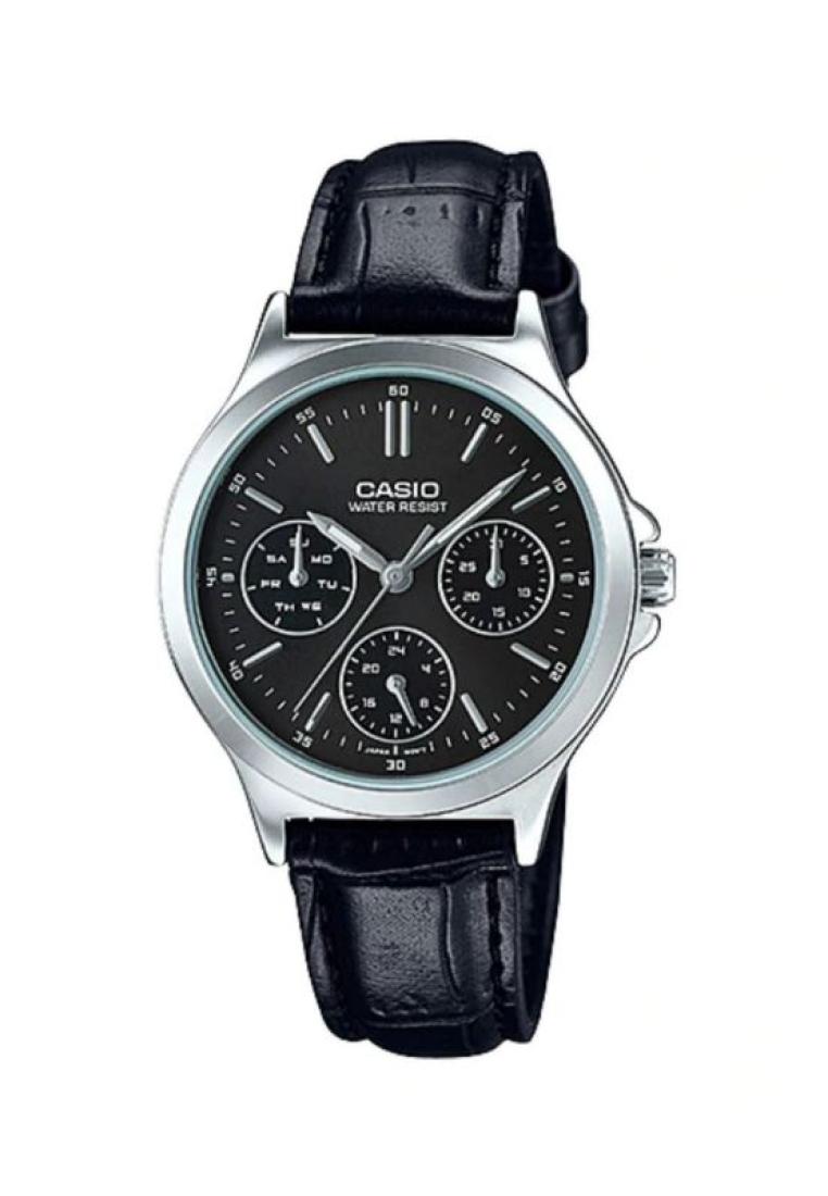 Casio Watches Casio Women's Analog Watch LTP-V300L-1A Multi hands Leather Watch