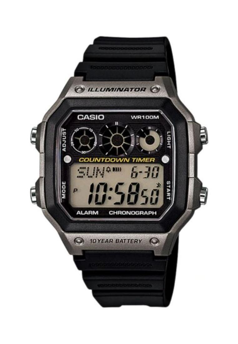 Casio Watches Casio Men's Digital Watch AE-1300WH-8AV Black Resin Band Watch for men