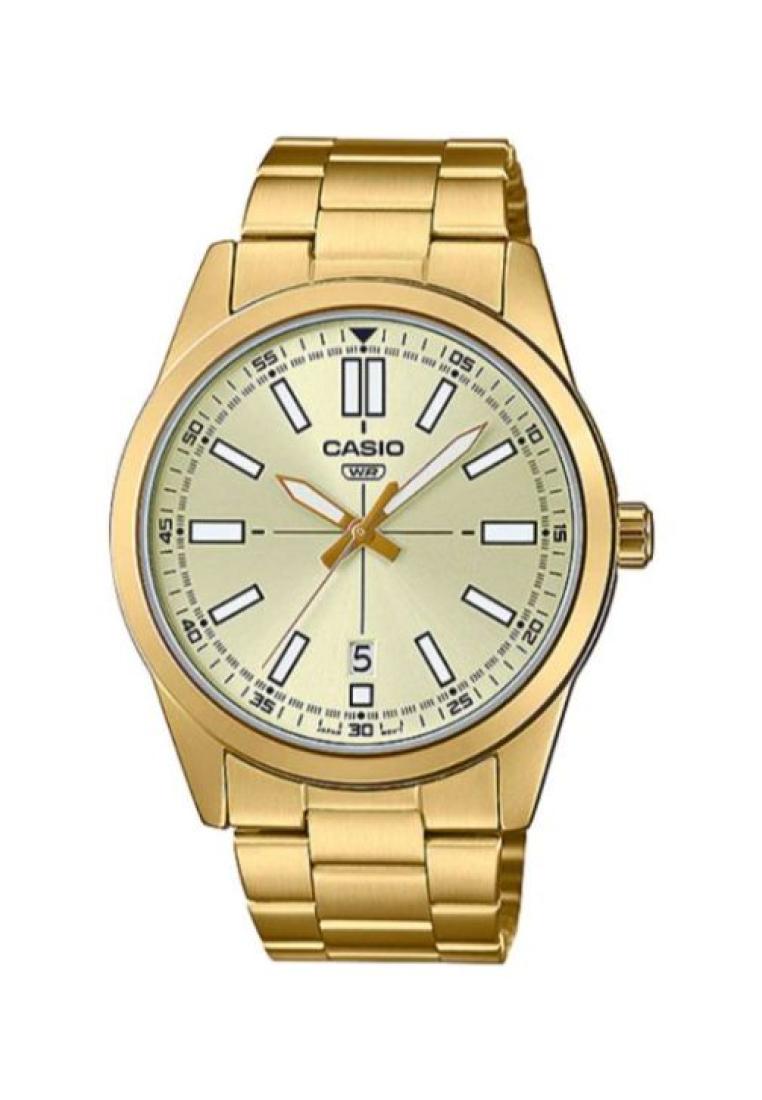 Casio Watches Casio Men's Analog Watch MTP-VD02G-9E Gold Stainless Steel Watch