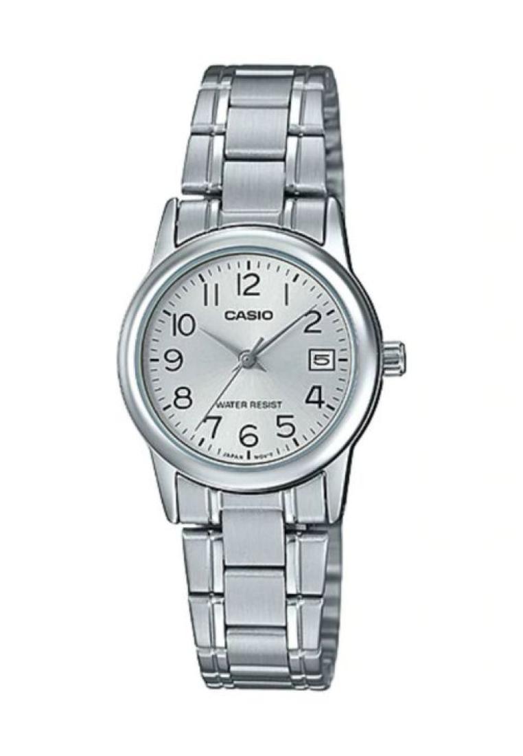 Casio Watches Casio Women's Analog Watch LTP-V002D-7B Stainless Steel Band Casual Watch