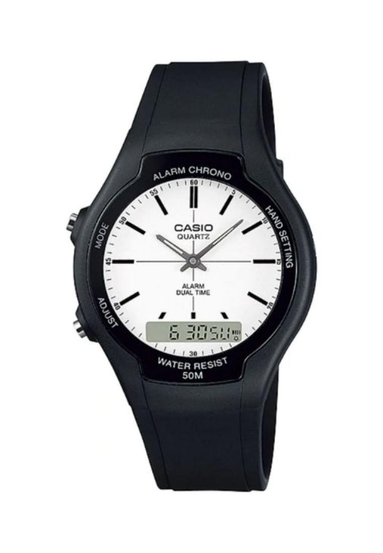 Casio Watches Casio Men's Analog-Digital AW-90H-7EV Black Resin Band Sport Watch