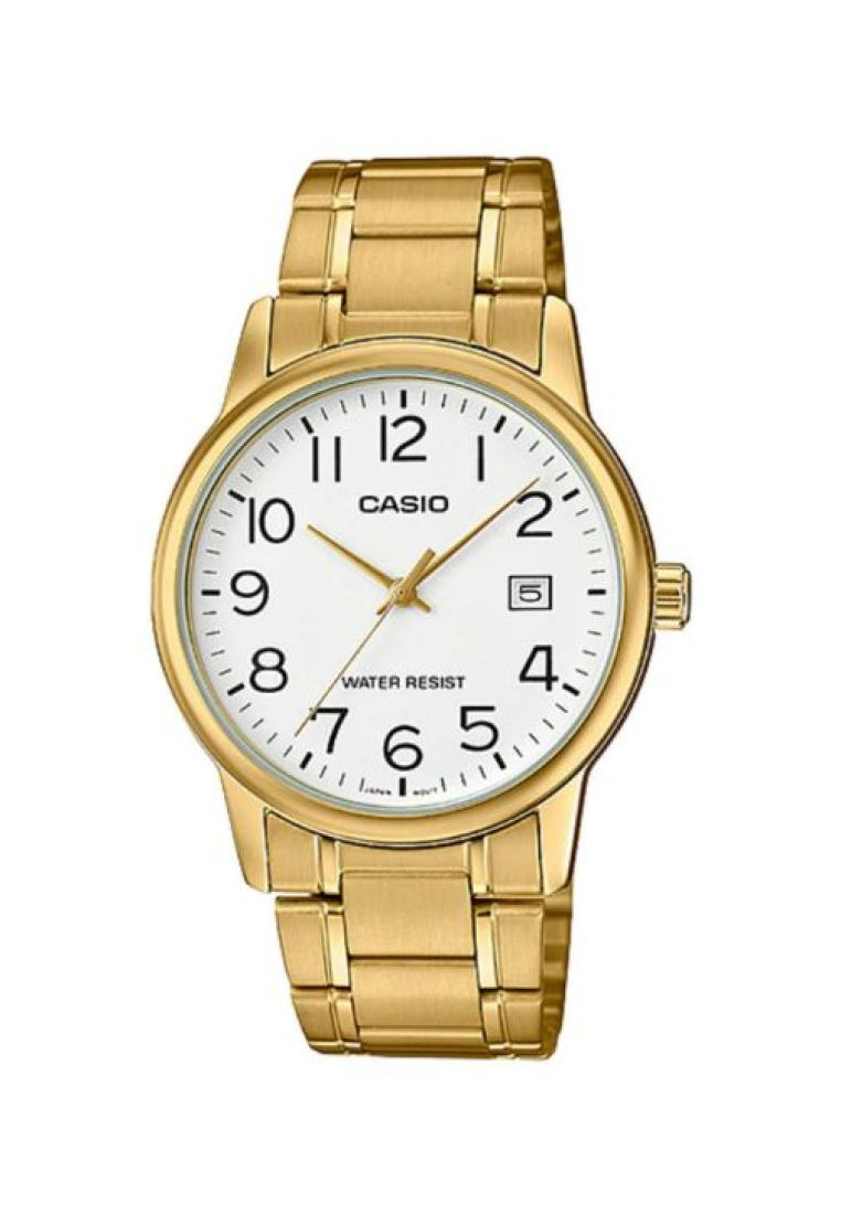 Casio Watches Casio Men's Analog Watch MTP-V002G-7B2 Stainless Steel Band Gold Watch