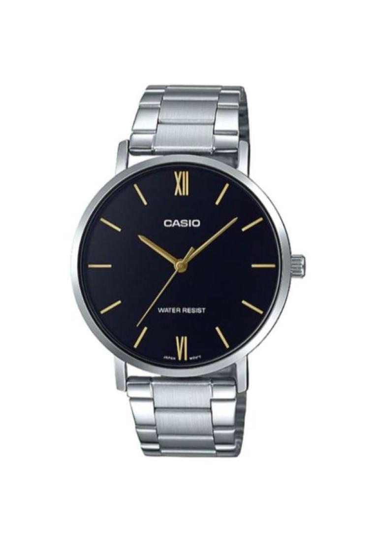 Casio Watches Casio Men's Analog MTP-VT01D-1B Stainless Steel Band Casual Watch