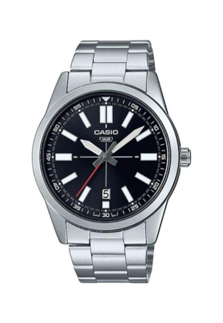 Casio Watches Casio Men's Analog Watch MTP-VD02D-1E Silver Stainless Steel Watch