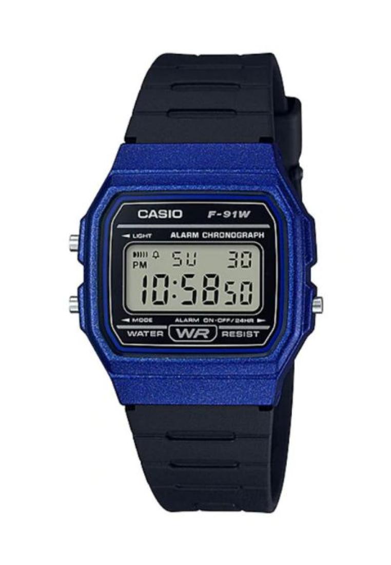 Casio Watches Casio Men's Digital Watch F-91WM-2A Black Resin Band Sport Watch
