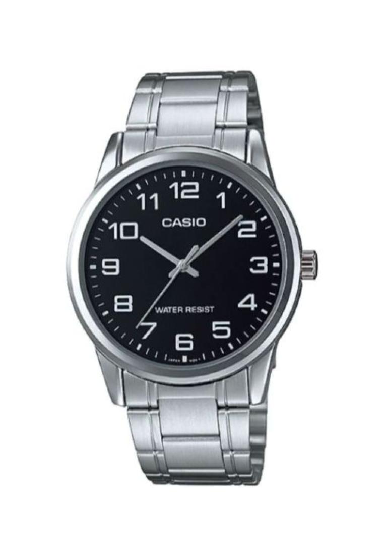 Casio Watches Casio Men's Analog Watch MTP-V001D-1B Silver Stainless Steel Band Watch for mens