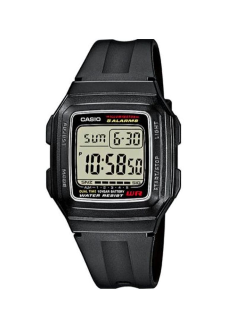 Casio Watches Casio Men's Digital Watch F-201WA-1A Black Resin Band Sport Watch
