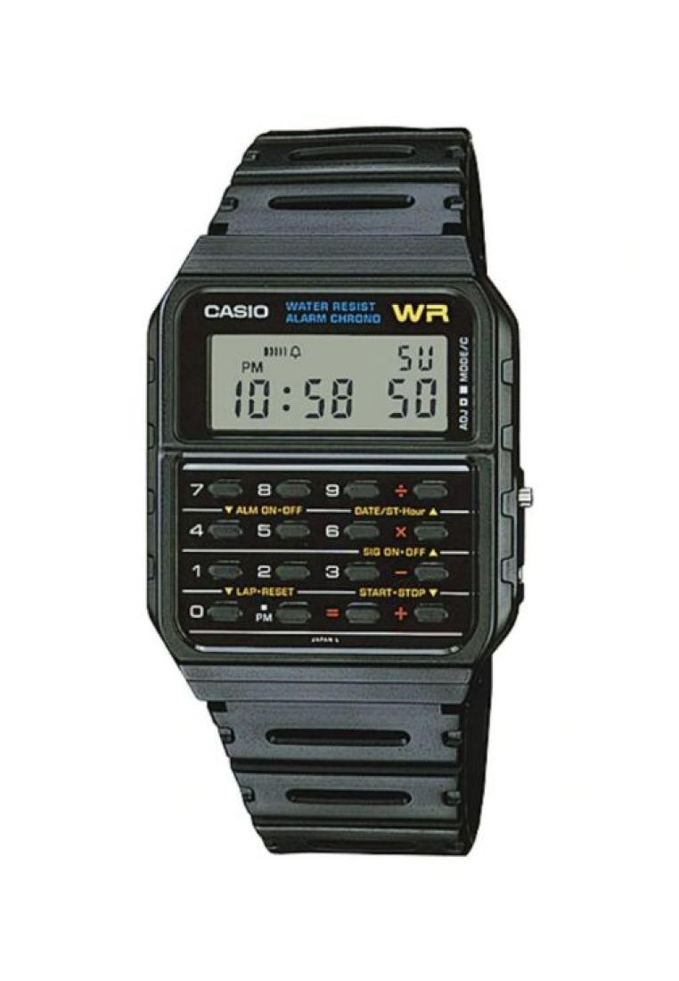 Casio Watches Casio Men's Digital Watch CA-53W-1Z Black Resin Band Calculator Sport Watch