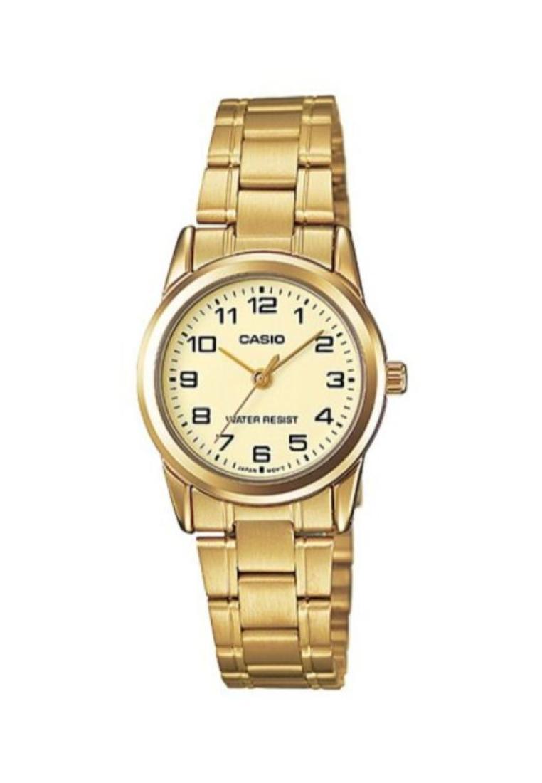 Casio Watches Casio Women's Quartz Watch LTP-V001G-9B Gold Stainless Steel Band Ladies Watch