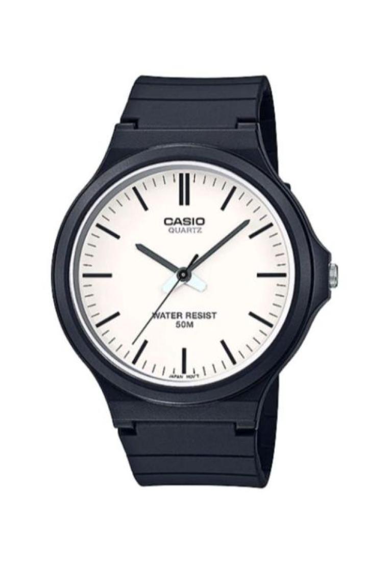 Casio Watches Casio Men's Analog MW-240-7EV Big Case Black Resin Casual Watch