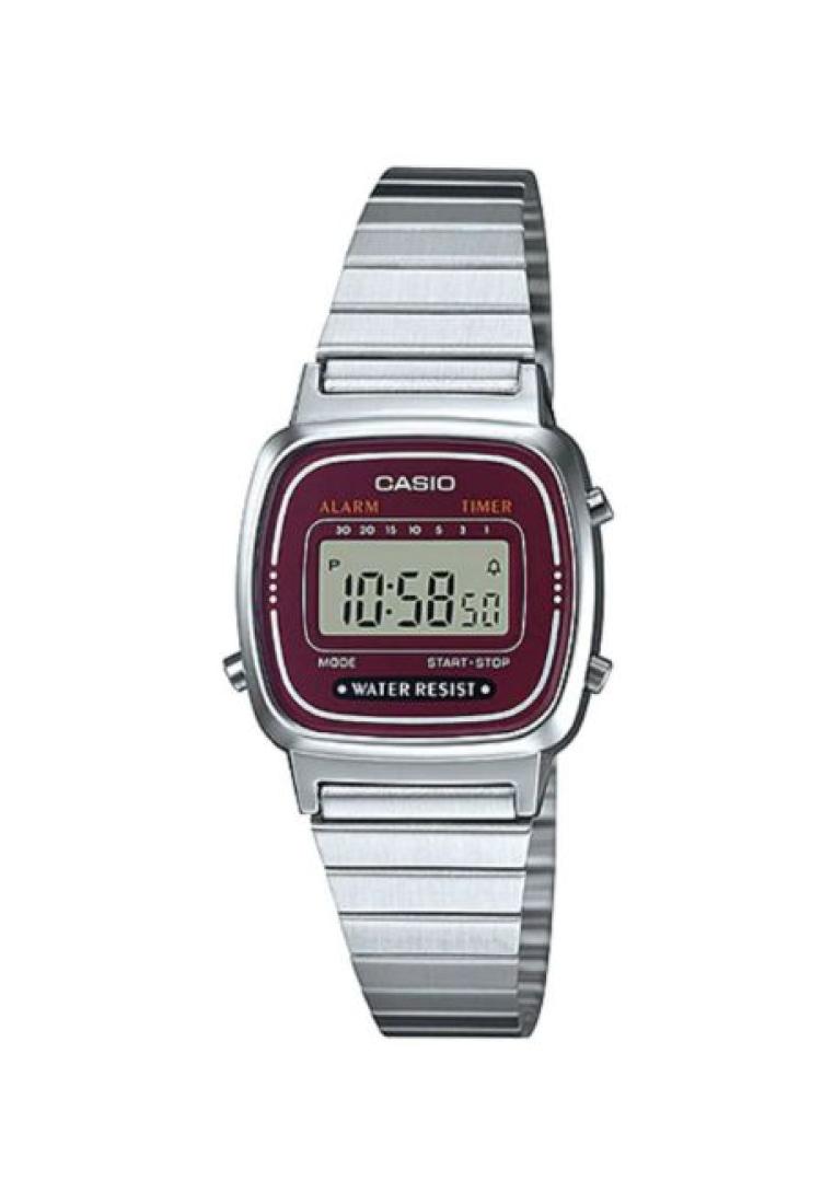 Casio Watches Casio Women's Digital Watch LA670WA-4 Stainless Steel Band Casual Watch