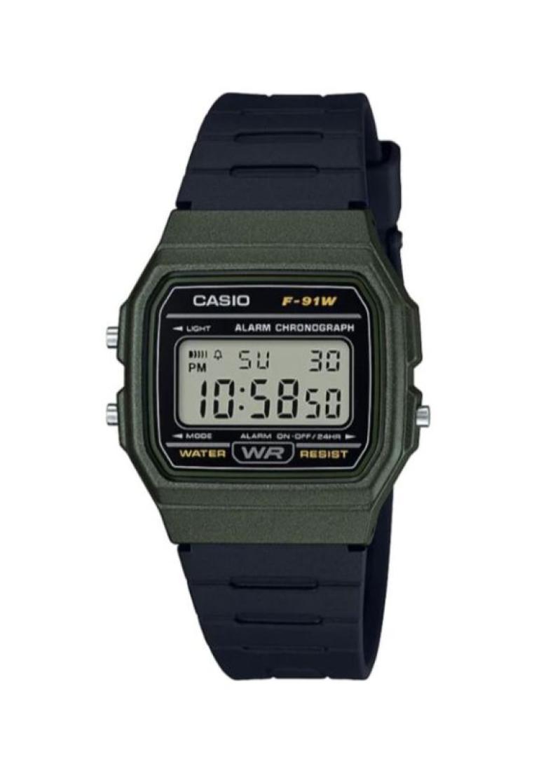 Casio Watches Casio Men's Digital F-91WM-3A Black Resin Band Casual Watch