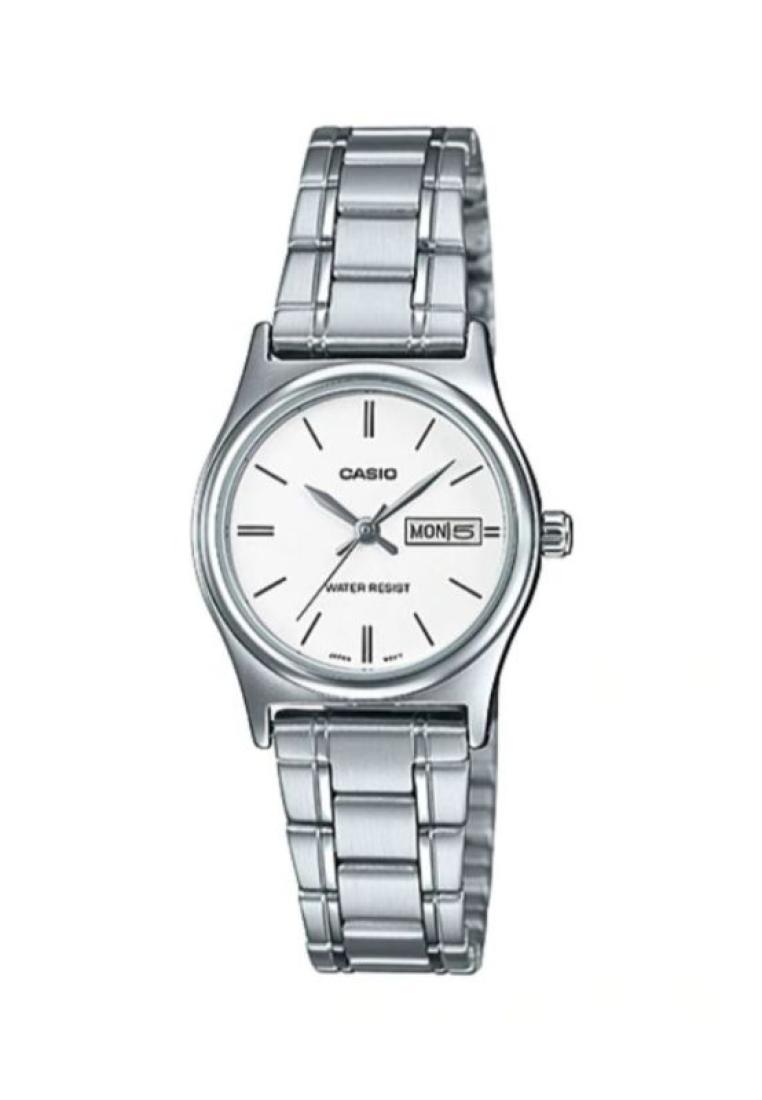 Casio Watches Casio Women's Analog Watch LTP-V006D-7B2 Silver Stainless Steel Band Ladies Watch
