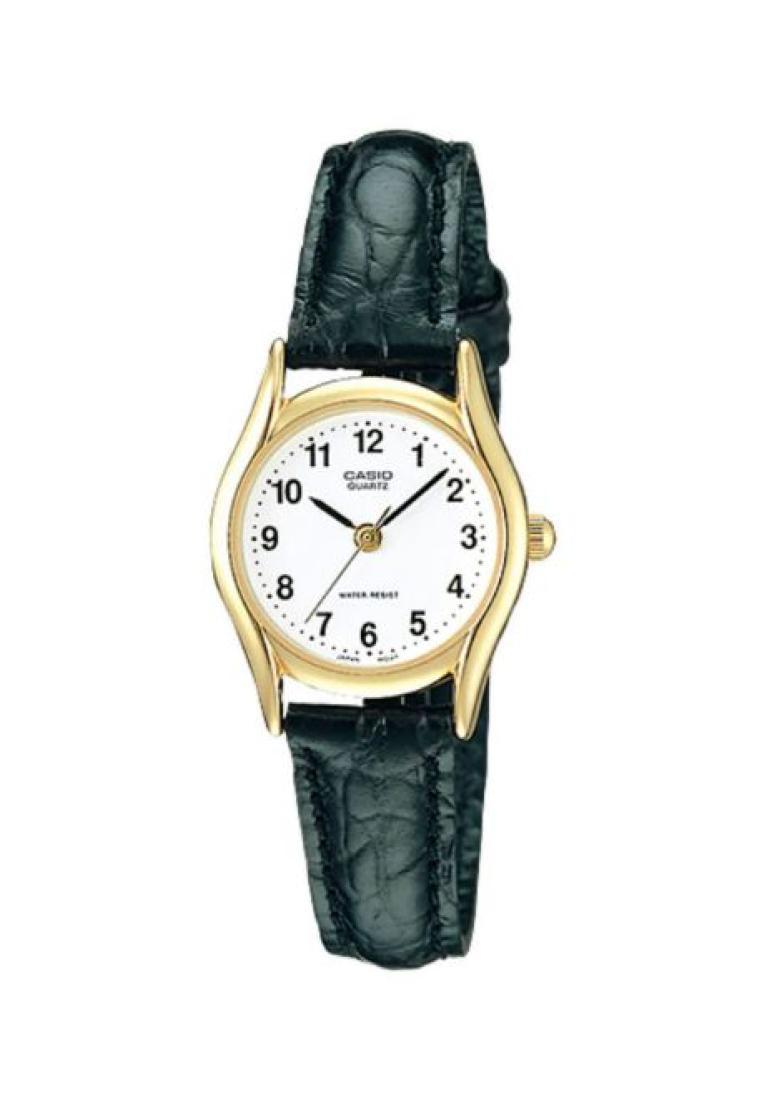 Casio Watches Casio Women's Analog Watch LTP-1094Q-7B1 Black Genuine Leather Watch