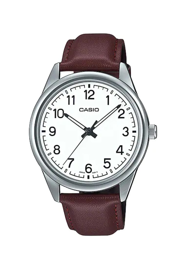 Casio Watches Casio Men's Analog Watch MTP-V005L-7B4 Brown Leather Watch
