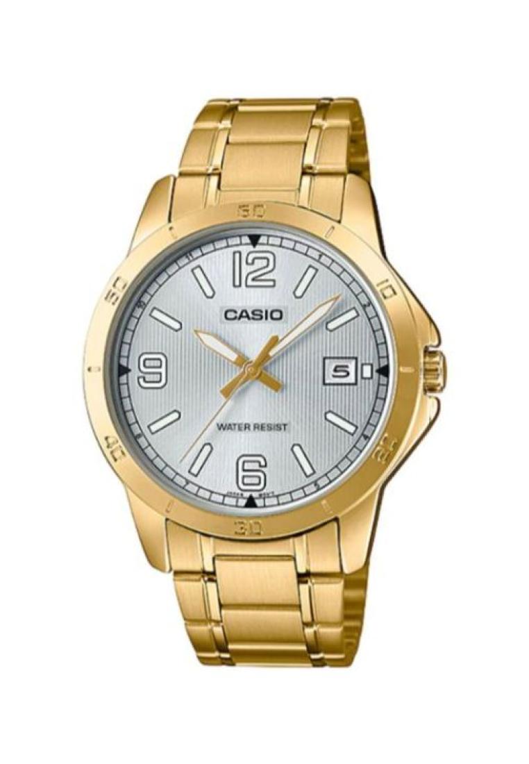 Casio Watches Casio Men's Analog Watch MTP-V004G-7B2 Stainless Steel Band Gold Watch