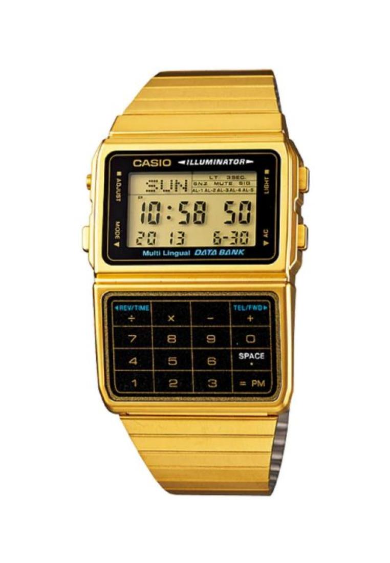 Casio Watches Casio Men's Digital Watch DBC-611G-1 Calculator Databank Gold Watch