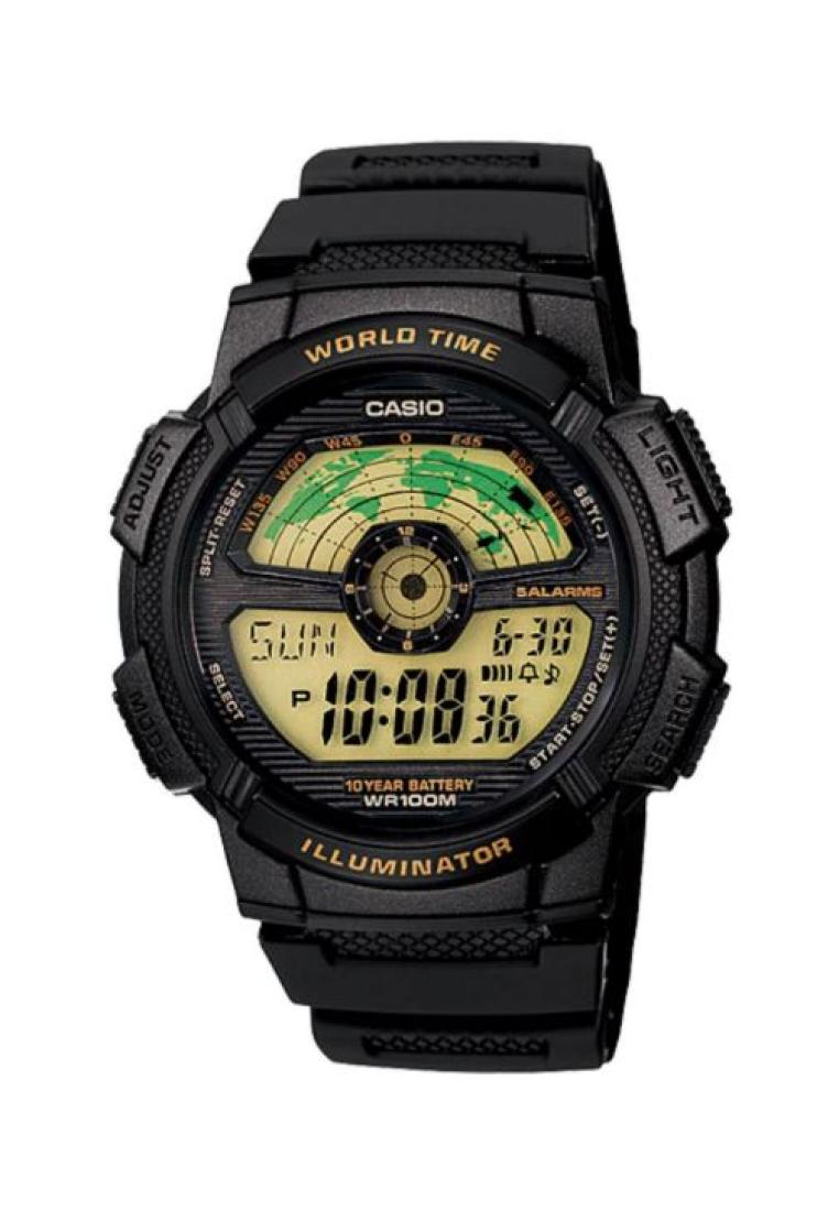 Casio Watches Casio Men's Digital AE-1100W-1BV Black Resin Band Sport Watch