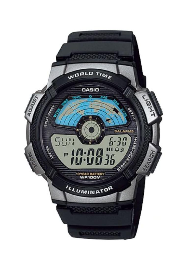Casio Watches Casio Men's Digital AE-1100W-1AV Black Resin Band Sport Watch