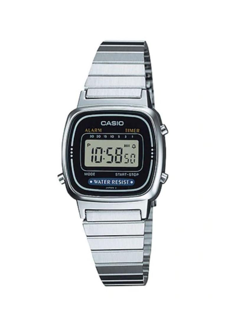 Casio Watches Casio Women's Digital Watch LA670WD-1 Silver Stainless Steel Watch