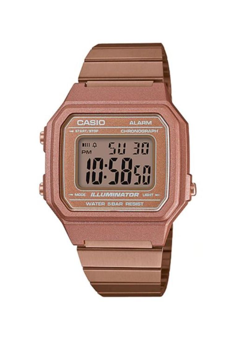Casio Watches Casio Men's Vintage Watch B650WC-5A Rose Gold Band Digital Watch