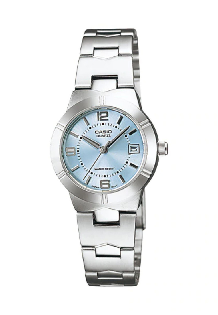 Casio Watches Casio Women's Analog Watch LTP-1241D-2A Silver Stainless Steel Band Ladies Watch