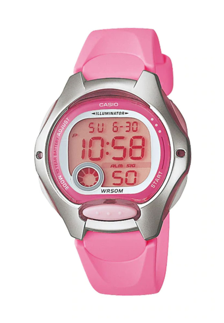 Casio Watches Casio Kids Digital Watch LW-200-4BV Pink Resin Band Youth Watch