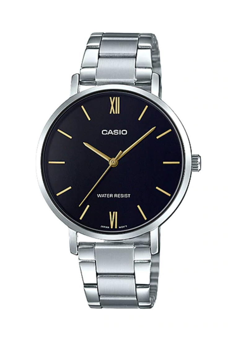 Casio Watches Casio Men's Analog Watch LTP-VT01D-1B Silver Stainless Steel Watch