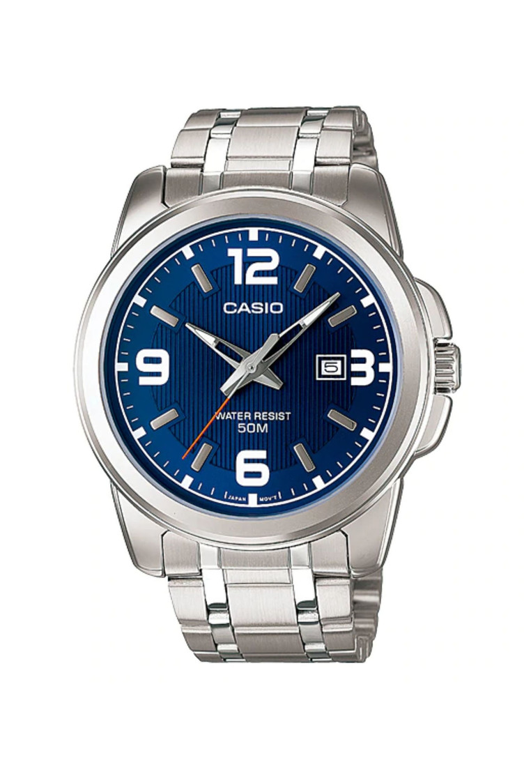 Casio Watches Casio Men's Analog Watch MTP-1314D-2AV Blue Dial with Stainless Steel Band Watch for Men