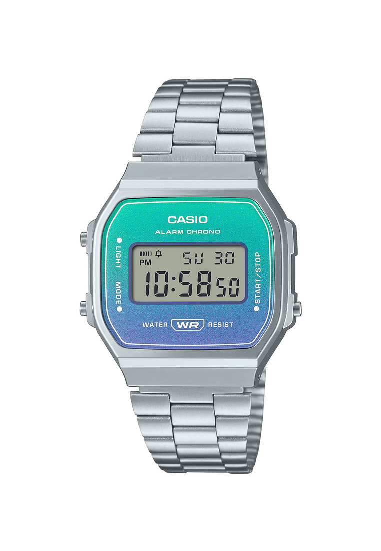 Casio Watches Casio Vintage Digital Watch A168WER-2A Silver Stainless Steel Band Unisex Watch