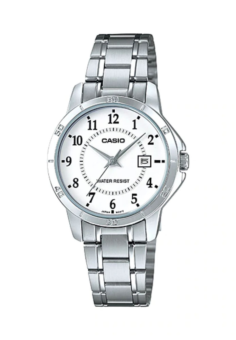 Casio Watches Casio Women's Analog Watch LTP-V004D-7B Silver Stainless Steel Strap Watch