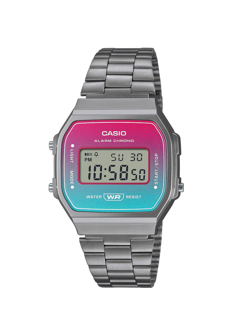 Casio Watches Casio Vintage Digital Watch A168WERB-2A Stainless Steel Band Unisex Watch