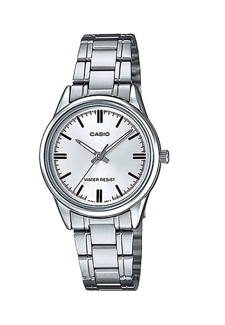 Casio Watches Casio Women's Analog Watch LTP-V005D-7A Silver Stainless Steel Band Ladies Watch