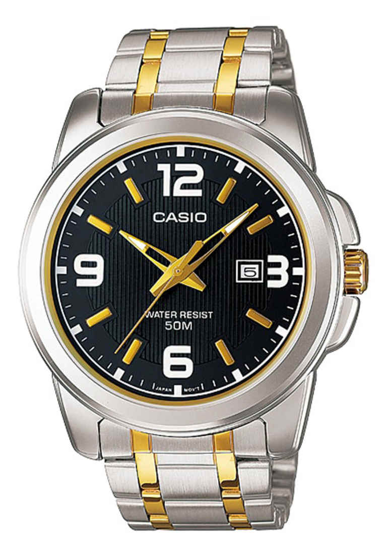 Casio Watches Casio Men's Analog Watch MTP-1314SG-1AV Gold Stainless Steel Band Watch for mens