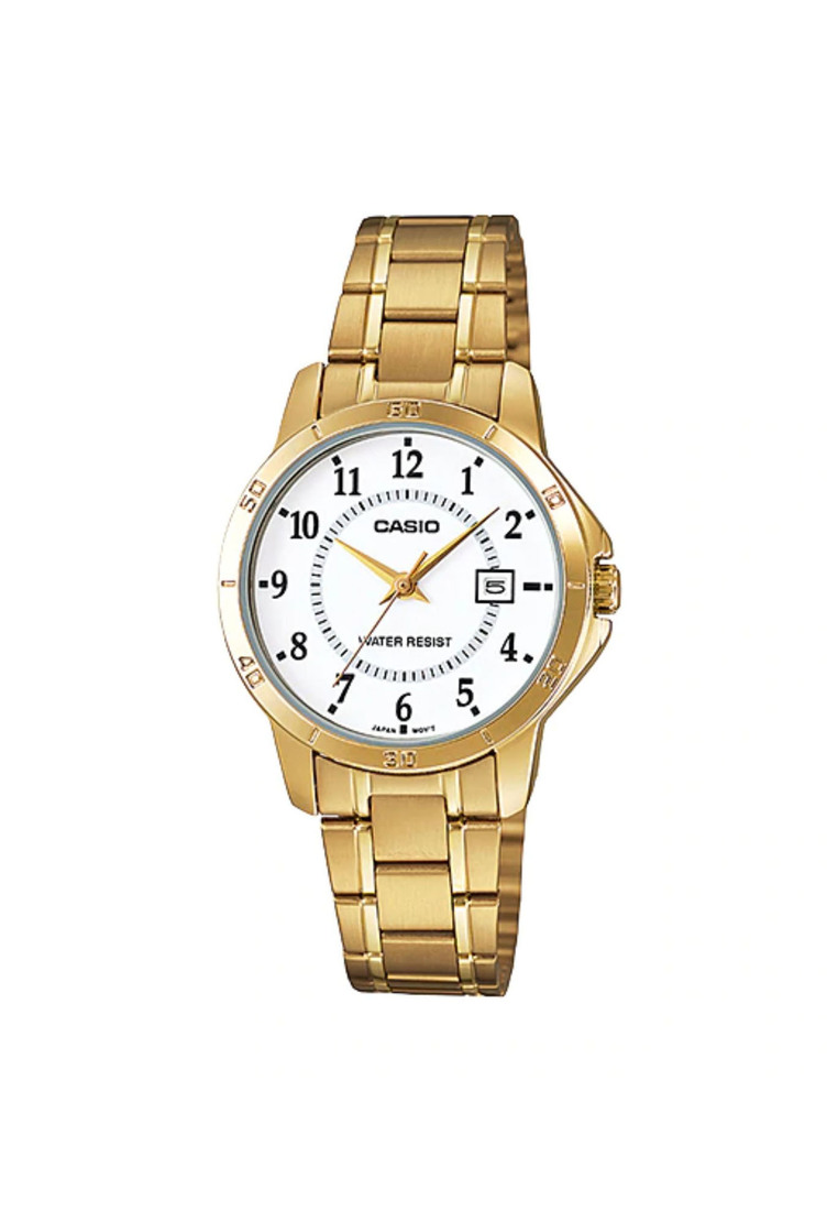 Casio Watches Casio Women's Analog Watch LTP-V004G-7B Stainless Steel Band Gold Watch