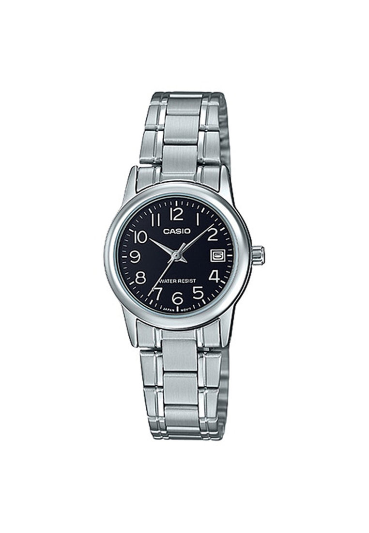 Casio Watches Casio Women's Analog Watch LTP-V002D-1B Silver Stainless Steel Watch