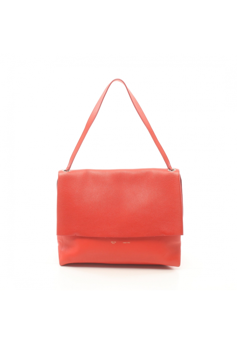 二奢 Pre-loved Celine all soft one shoulder bag leather Red